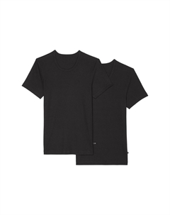 Майка Iconic Rib, 2 шт, тонкая резинка, мужская, черный Marc o'polo