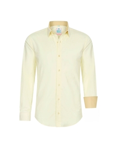 Рубашка с контрастным внутренним воротником, желтый Rusty neal