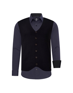 Рубашка с жилетом, синий Rusty neal