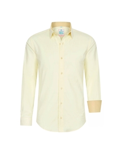 Рубашка с контрастным внутренним воротником, желтый Rusty neal