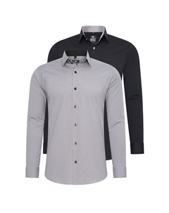 Рубашка (2 шт) приталенного кроя, серый Rusty neal