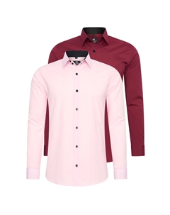 Рубашка (2 шт) приталенного кроя, красный Rusty neal