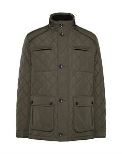 Стеганая куртка, воротник стойка, мужская, цвет 180 Oliv Bugatti