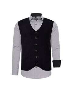 Рубашка с жилетом, серый Rusty neal