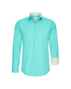 Рубашка с контрастным внутренним воротником, синий Rusty neal