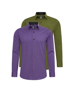 Рубашка (2 шт) приталенного кроя, фиолетовый Rusty neal