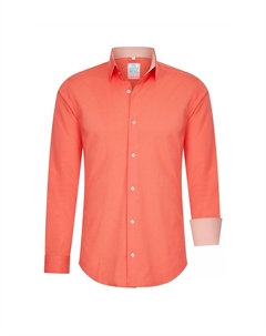 Рубашка с контрастным внутренним воротником, оранжевый Rusty neal