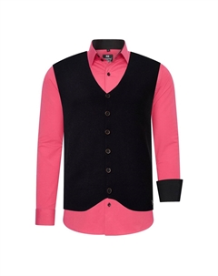 Рубашка с жилетом, розовый Rusty neal