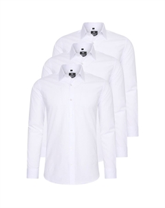 Рубашка (3 шт) с длинными рукавами, приталенного кроя, белый Rusty neal