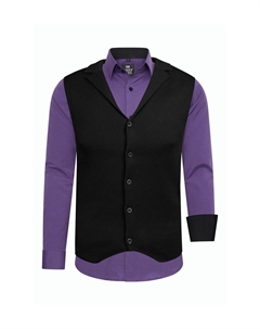 Комплект рубашек, состоящий из рубашки с длинными рукавами и жилета, фиолетовый Rusty neal