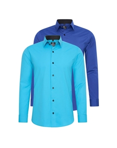 Рубашка (2 шт) приталенного кроя, бирюзовый Rusty neal