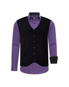 Рубашка с жилетом, фиолетовый Rusty neal