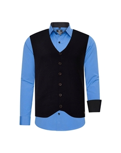 Рубашка с жилетом, синий Rusty neal