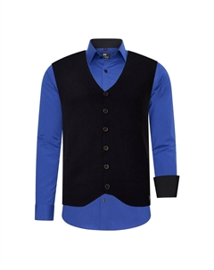 Рубашка с жилетом, синий Rusty neal