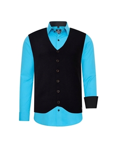 Рубашка с жилетом, синий Rusty neal