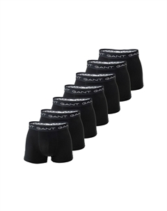 Мужские боксеры, 7 шт, базовые плавки, хлопок стрейч, логотип, однотонные, черный Gant