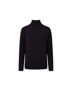 Мужской вязаный свитер на молнии Тройер - Том, тонкой вязки со структурой, смесь шерсти, синий Joop