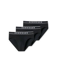 Трусики/трусы Rio, 3 шт, натуральный хлопок 95/5, черный Schiesser