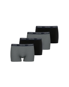 Набор мужских шорт из 4 шт: боксеры, брюки, базовые, хлопок стрейч, однотонные, цвет Schwarz/grau Ceceba
