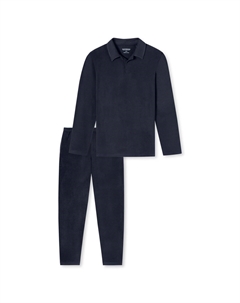 Пижамы Selected Premium согревающие, темно-синий Schiesser