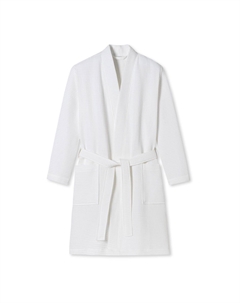Халат вафельный пике - натуральный хлопок, белый Schiesser