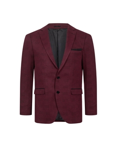 Узкий пиджак, винно-красный Indumentum