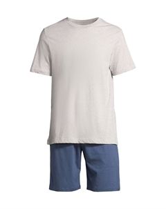 Пижама Ночь и Дом, цвет Blau / Grau Schiesser