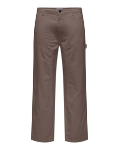 Тканевые брюки Loose fit Pants ONSFADE, темно-коричневый Only & sons