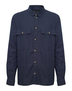 Повседневная рубашка Comfort fit Button Up Shirt Alan, синий Solid