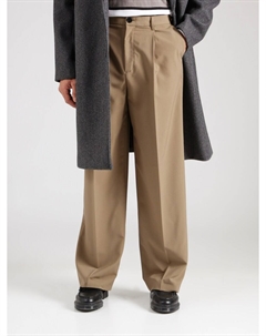 Тканевые брюки Loose fit Pleat-Front Pants Uno, хаки Weekday