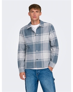 Клетчатая рубашка Regular fit Button Up Shirt ONSMACE, синий Only & sons