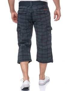 Шорты-карго Regular Cargo Pants 70-175 Nicolas Check, темно-синий Indicode jeans