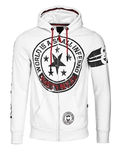 Толстовка с капюшоном на молнии Zip-Up Hoodie, белый Rusty neal