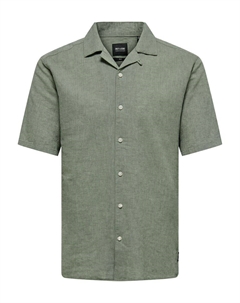 Повседневная рубашка Slim fit Button Up Shirt Caiden, зеленый Only & sons