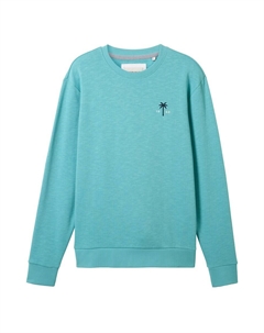 Свитер Sweatshirt, зеленый Tom tailor