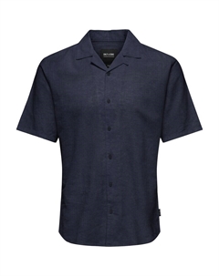 Повседневная рубашка Slim fit Button Up Shirt ONSCaiden, темно-синий Only & sons