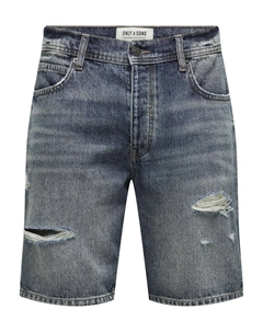 Джинсовые шорты Regular Jeans Edge Ram, темно-синий Only & sons