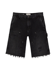 Джинсовые шорты Loose fit Jeans, черный деним Pull & bear