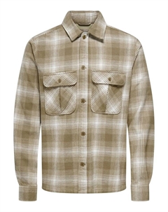 Рубашка Hemd gewebt Regular Fit Hemdkragen Knopfleiste, коричневый Only & sons