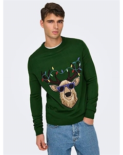 Пуловер Pullover, зеленый Only & sons