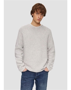 Пуловер Strickpullover langarm, серый Qs