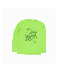 Футболка Shirt Crosstrail Peak Graphic Longsleeve Men, зеленый Jack wolfskin