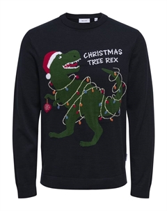 Пуловер Pullover 'XMAS REG 5 PLACE', темно-синий Only & sons