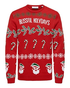 Пуловер Pullover, красный Only & sons