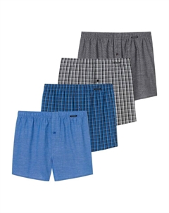 Трусы боксеры Web-Boxershorts 4er Pack, цвет Grau/Blau Schiesser
