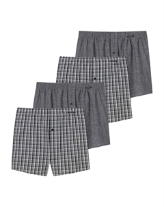 Трусы боксеры Web-Boxershorts 4er Pack, серый Schiesser