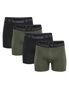Трусы боксеры Boxershorts 4er-Pack elastischer Bund Jersey-Stoff, цвет Schwarz-Grün Hummel