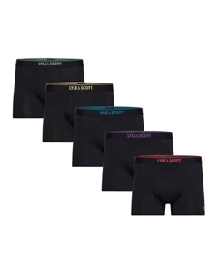 Трусы боксеры Boxer 5-Er Set, цвет Tiefschwarz mit Textbund Lyle & scott
