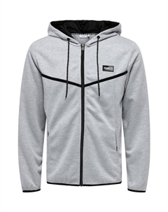 Спортивная куртка Sweatjacke 'Liam', светло-серый Only & sons