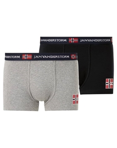 Трусы 2er Pack Retropant TEM, цвет grau schwarz Jan vanderstorm